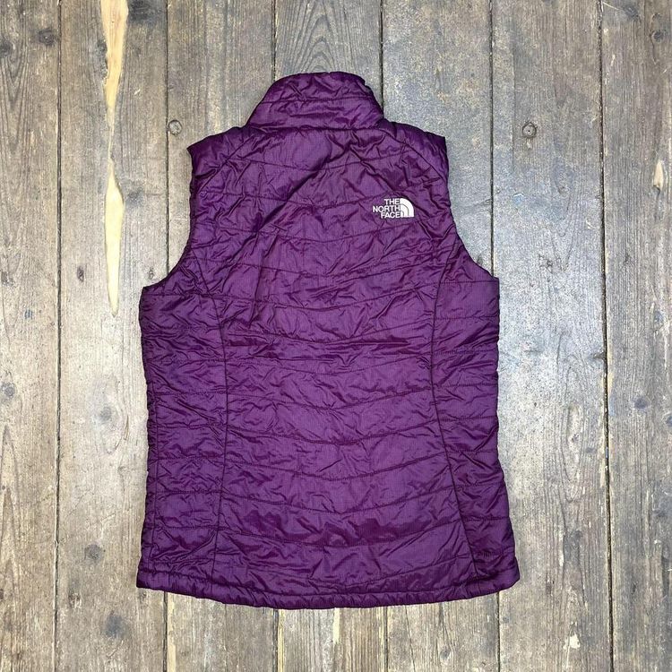 The North Face Puffer Gilet Full Zip Outdoors Ski Coat, Purple, Womens Small image 2