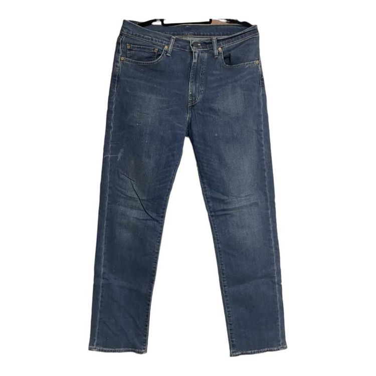 Levis Mens 751 Blue Denim Straight Fit Jeans 32W 34L Used.
