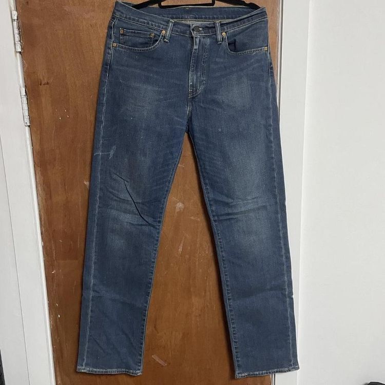 Levis Mens 751 Blue Denim Straight Fit Jeans 32W 34L Used. image 2