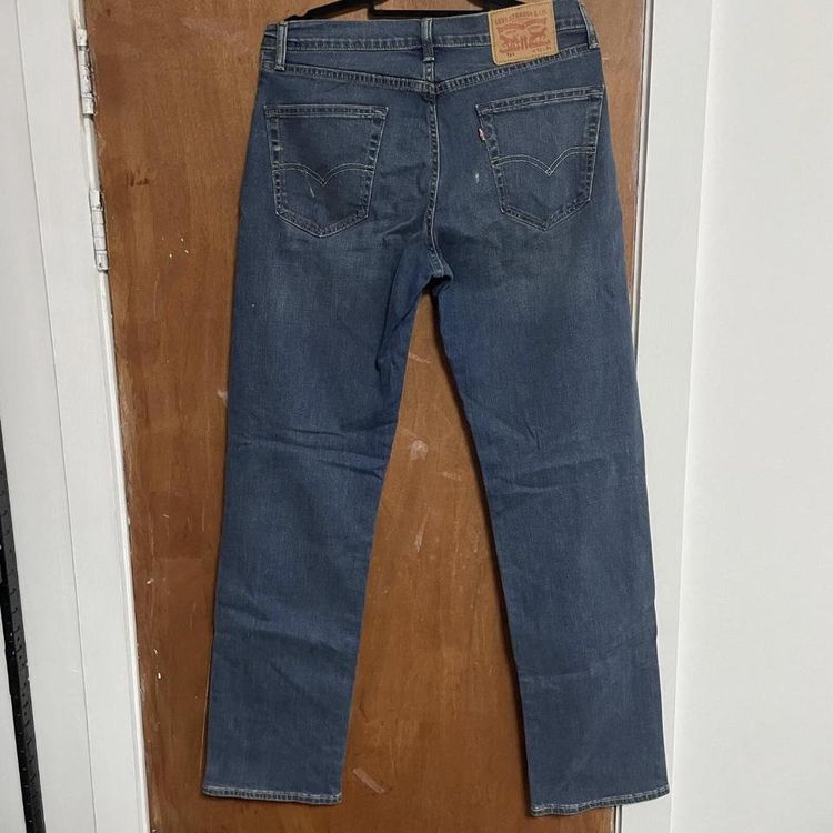 Levis Mens 751 Blue Denim Straight Fit Jeans 32W 34L Used. image 5
