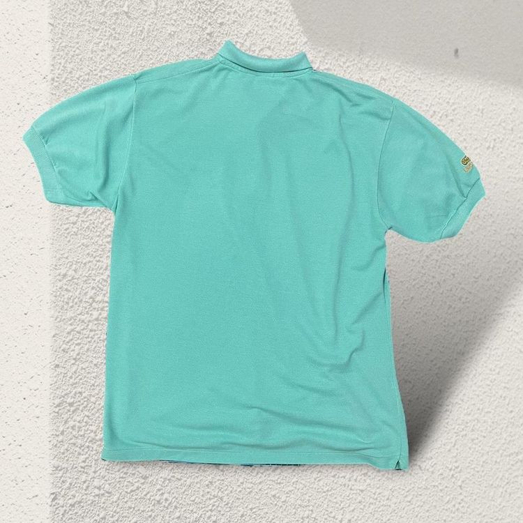 Immagine di Chemise Lacoste turquoise polo shirt | made in France | embroidered crocodiles 5