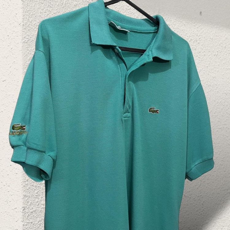 Immagine di Chemise Lacoste turquoise polo shirt | made in France | embroidered crocodiles 8