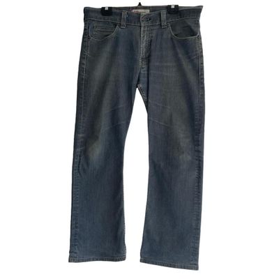 Levi's 506 Jeans Standard Fit Blue Size W36 L30 Mens Straight Denim Button Fly.