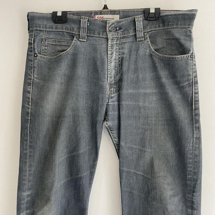Levi's 506 Jeans Standard Fit Blue Size W36 L30 Mens Straight Denim Button Fly. imagen 3
