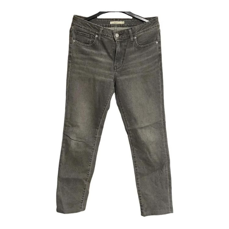 LEVI'S 712 Dark Grey Denim Slim Straight Jeans Womens W28 L28.