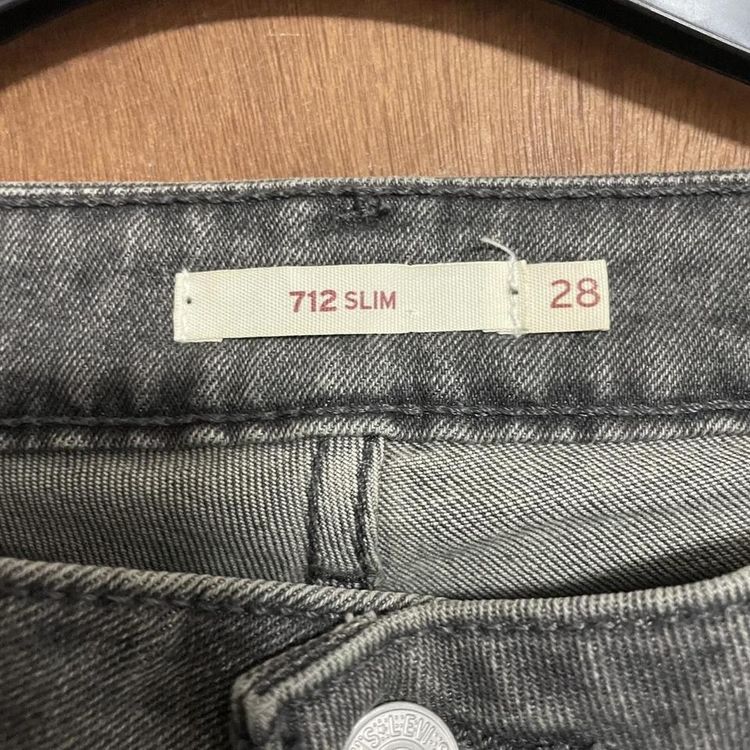 LEVI'S 712 Dark Grey Denim Slim Straight Jeans Womens W28 L28. image 3