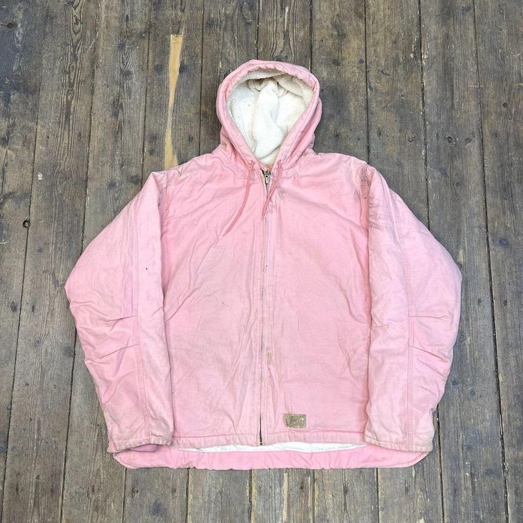 Shmidt Active Jacket Fleece Lined Vintage Workwear Coat, Pink, Womens 3XL