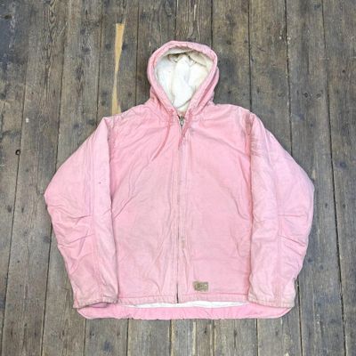 Shmidt Active Jacket Fleece Lined Vintage Workwear Coat, Pink, Womens 3XL