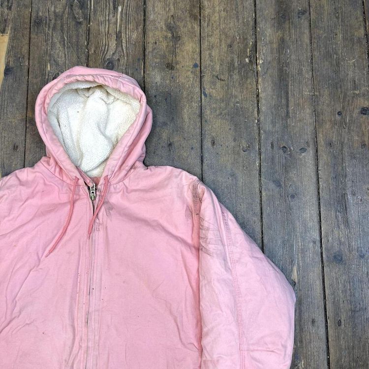 Shmidt Active Jacket Fleece Lined Vintage Workwear Coat, Pink, Womens 3XL image 2