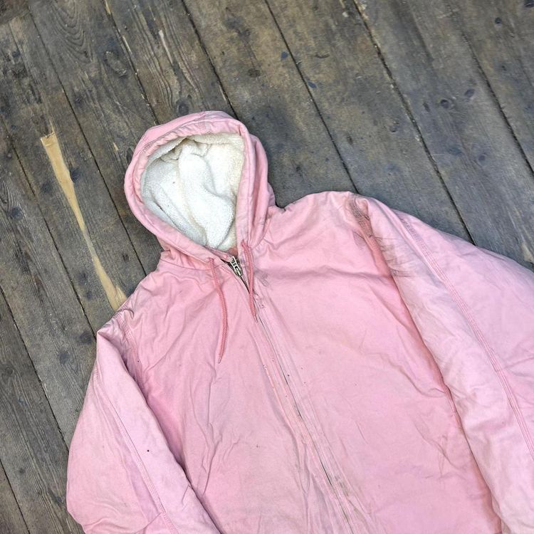 Shmidt Active Jacket Fleece Lined Vintage Workwear Coat, Pink, Womens 3XL image 3
