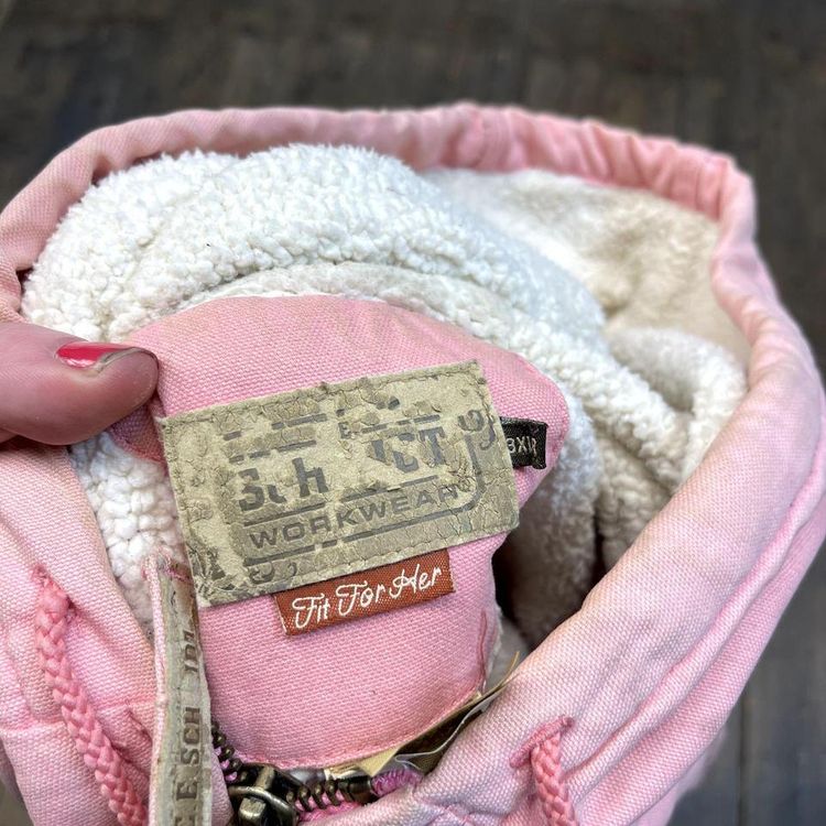Shmidt Active Jacket Fleece Lined Vintage Workwear Coat, Pink, Womens 3XL image 7
