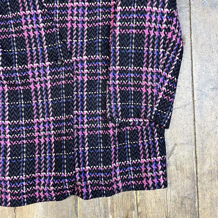 Pendleton Blazer Jacket Wool Check USA Vintage Sports Coat, Pink, Womens 2XL image 6