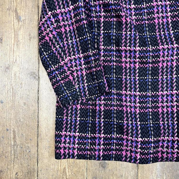 Pendleton Blazer Jacket Wool Check USA Vintage Sports Coat, Pink, Womens 2XL image 7