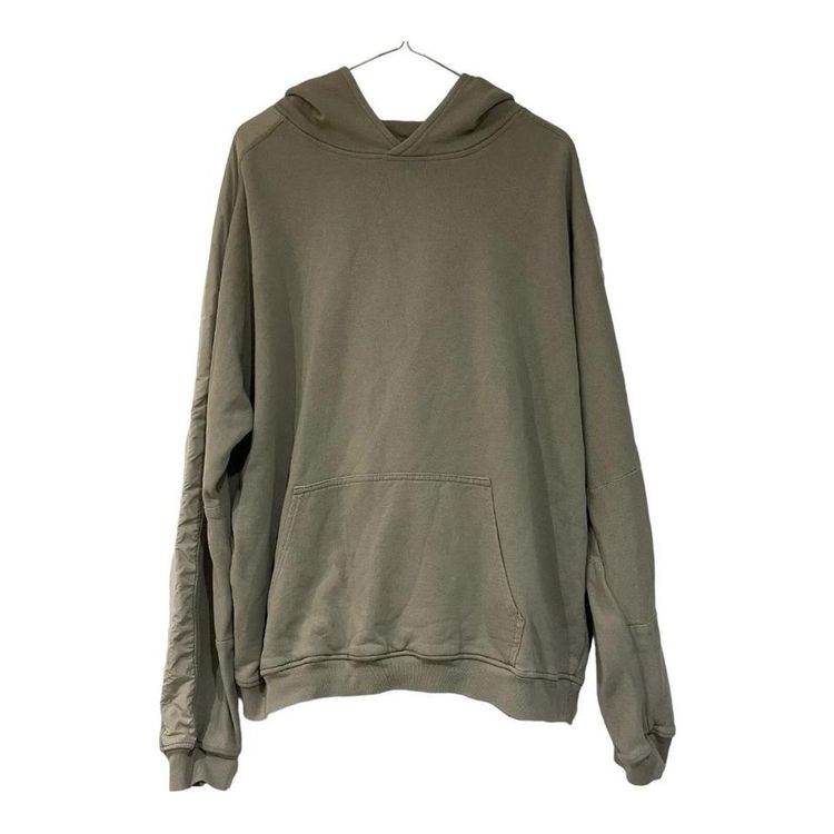 Represent Hoodie Men's Large L Khaki Beige Pullover Pockets Jumper Sweatshirt
