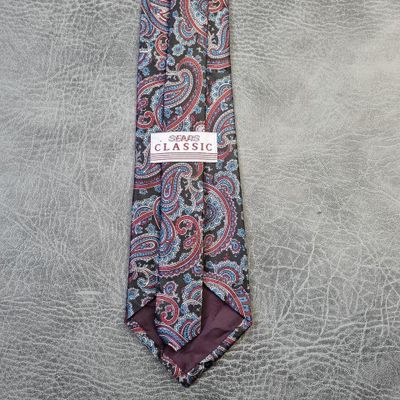 Sears Mens Tie Vintage Men's Neck Tie Paisley design Vintage Necktie 3