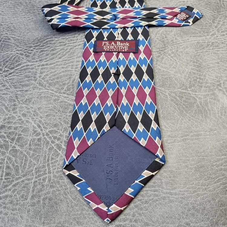 Vintage Mens Tie JOS A BANK Executive Collection Necktie Retro 80s Men's ties Striped Tie image 4