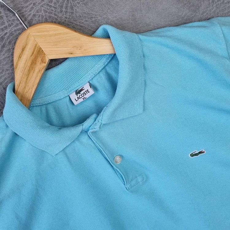 Vintage Lacoste Women's Polo Shirt Turquoise Tee Cotton