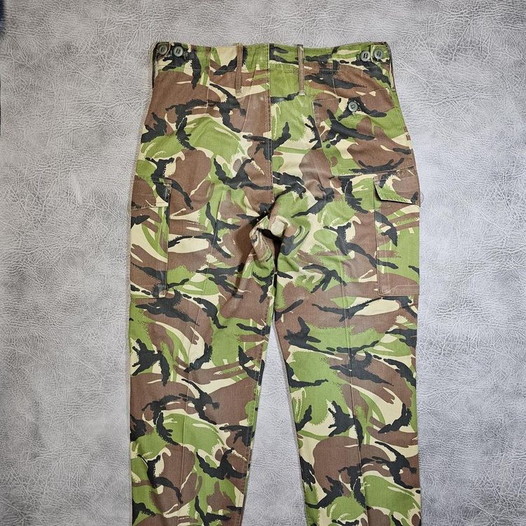 Camo Cargo Trousers Vintage Tech Army Military Trousers Green Mens 34" Adjustable waist Camouflage image 2