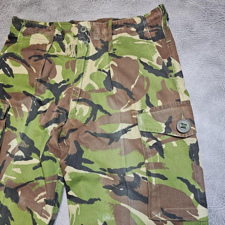 Camo Cargo Trousers Vintage Tech Army Military Trousers Green Mens 34" Adjustable waist Camouflage image 4