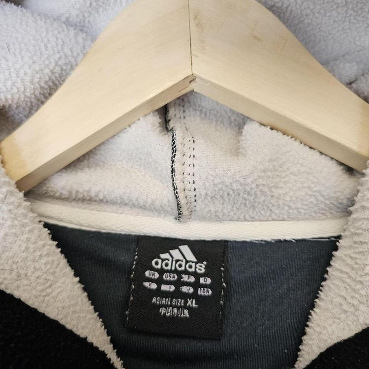 Vintage Adidas Hoodie Fleece Sweatshirt  Pullover Jumper Sweater Hoody  L Grey image 4