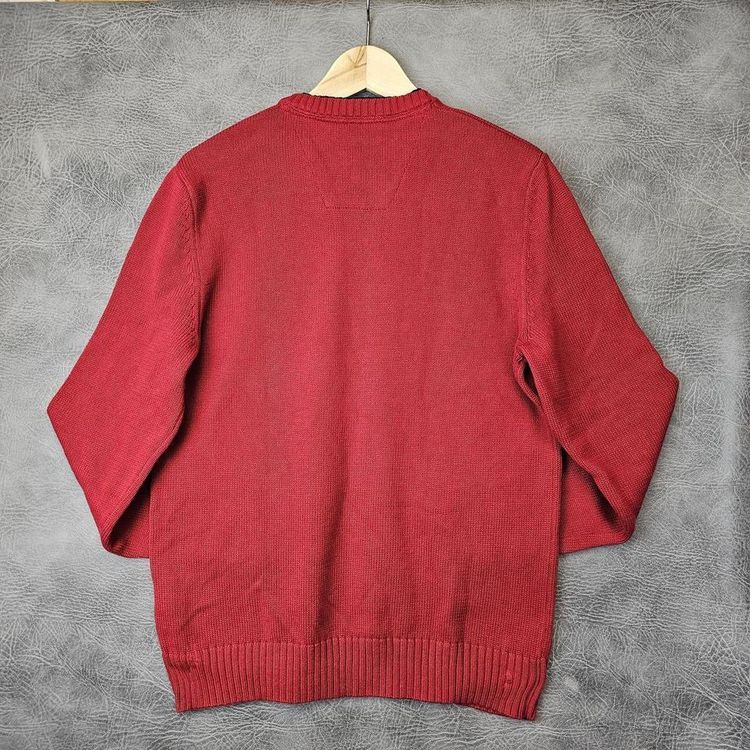 Vintage Nautica Mens Sweater knitted jumper crew neck M Red image 3