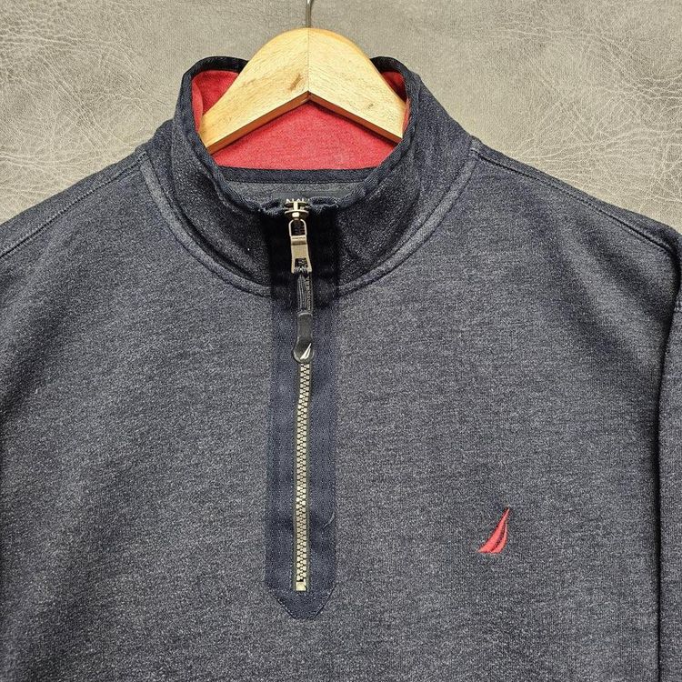 Vintage Sweatshirt Nautica Quarter Zip Jumper Logo Sweater USA 2