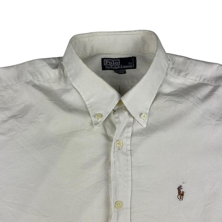 Vintage Ralph Lauren Embroidered Long Sleeve Shirt White Fits Large imagen 2