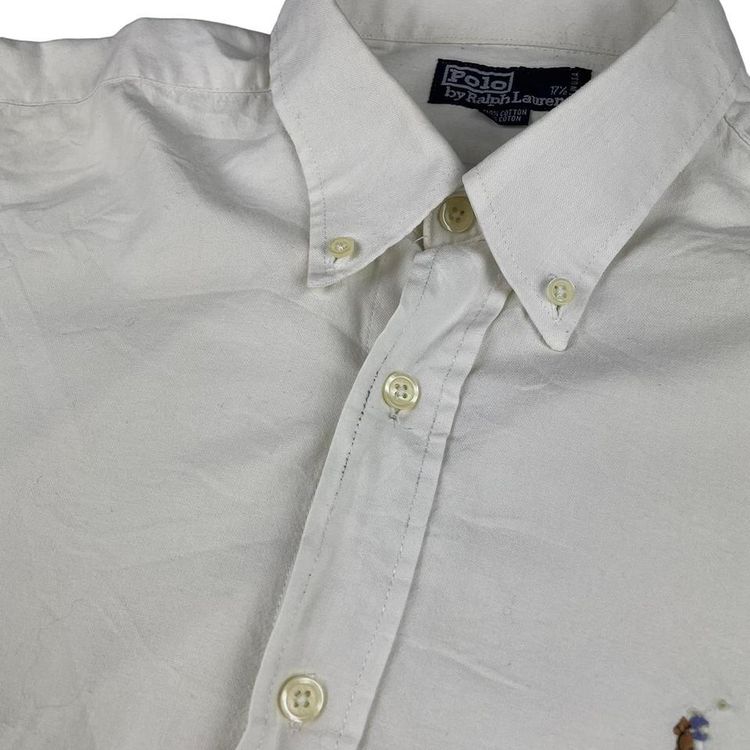 Vintage Ralph Lauren Embroidered Long Sleeve Shirt White Fits Large imagen 5