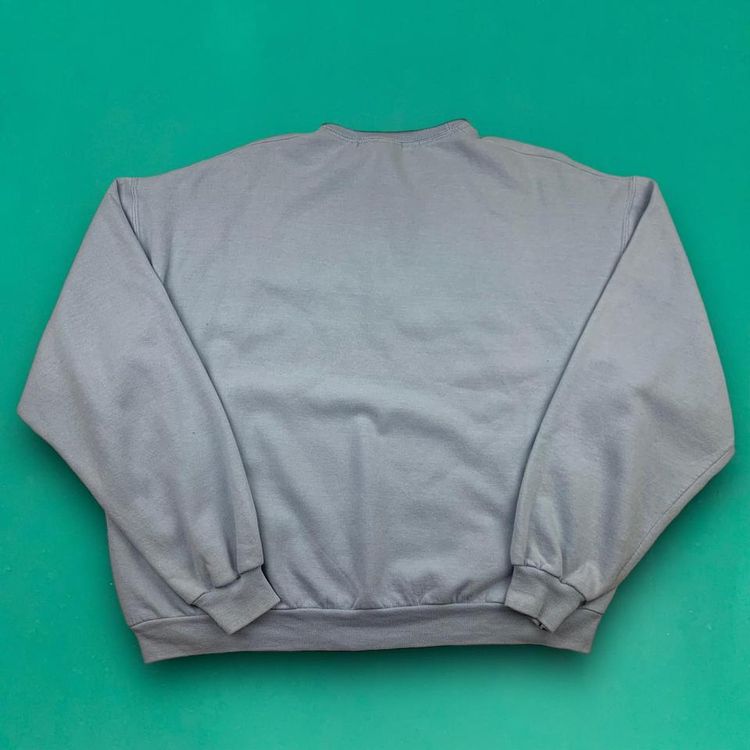 Jerzees Vintage 90s Cute Embroidered Birds Wildlife Grandma 1/4 Zip Sweatshirt Jumper Blue XL image 4
