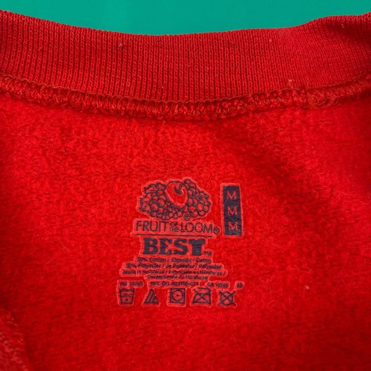 Fruit of the Loom BEST Vintage Cute Embroidered Cats Grandma Full Zip Sweatshirt Jumper Red M image 3
