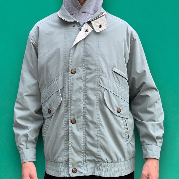 Baracuta Vintage 90s Full Zip Coat Jacket Elasticated Waist Green L