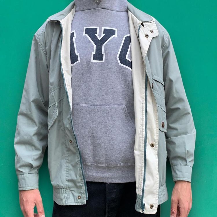 Baracuta Vintage 90s Full Zip Coat Jacket Elasticated Waist Green L image 3