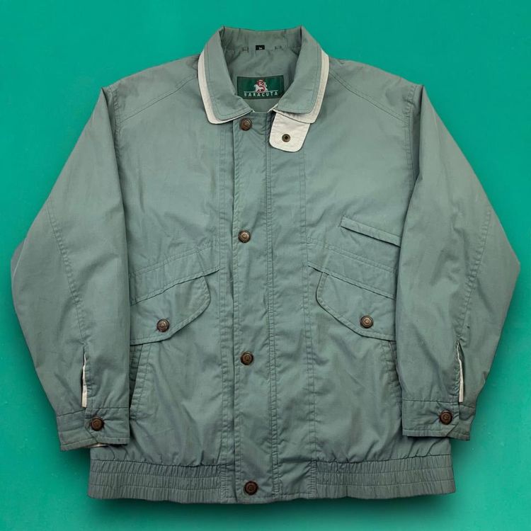 Baracuta Vintage 90s Full Zip Coat Jacket Elasticated Waist Green L image 5