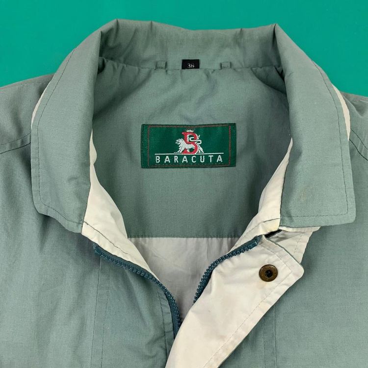 Baracuta Vintage 90s Full Zip Coat Jacket Elasticated Waist Green L image 6