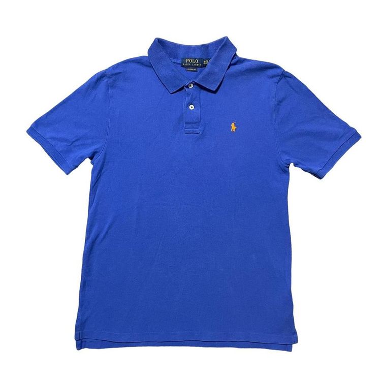 Ralph Lauren Short Sleeve Polo Shirt Blue Classic Fit Size Boys XL (Mens Small)