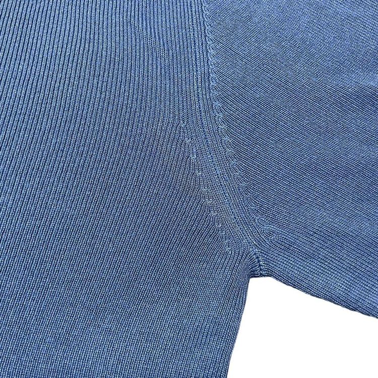 Banana Republic Mens V-Neck Silk & Cashmere Knit Jumper Blue Pullover Size XL obraz 6