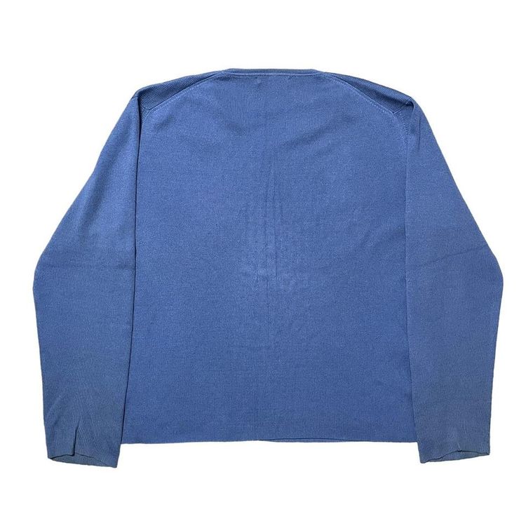 Banana Republic Mens V-Neck Silk & Cashmere Knit Jumper Blue Pullover Size XL obraz 8