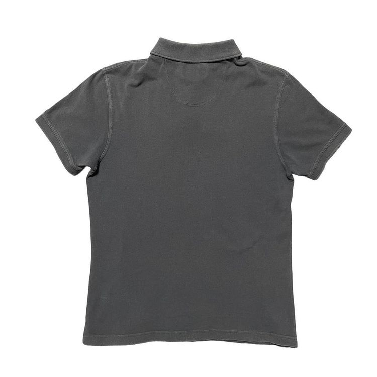 Barbour Mens Polo Shirt Short Sleeve Dark Grey Cotton Size Medium Button Collar image 5
