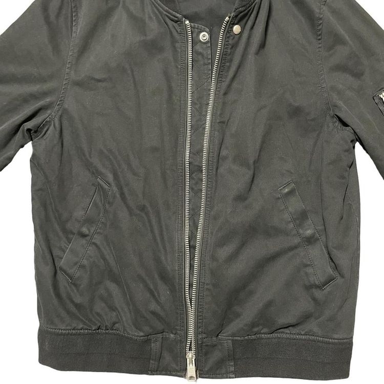 Allsaints Satta Bomber Jacket Black Full Zip Pockets Casual Coat Mens Size Large image 5