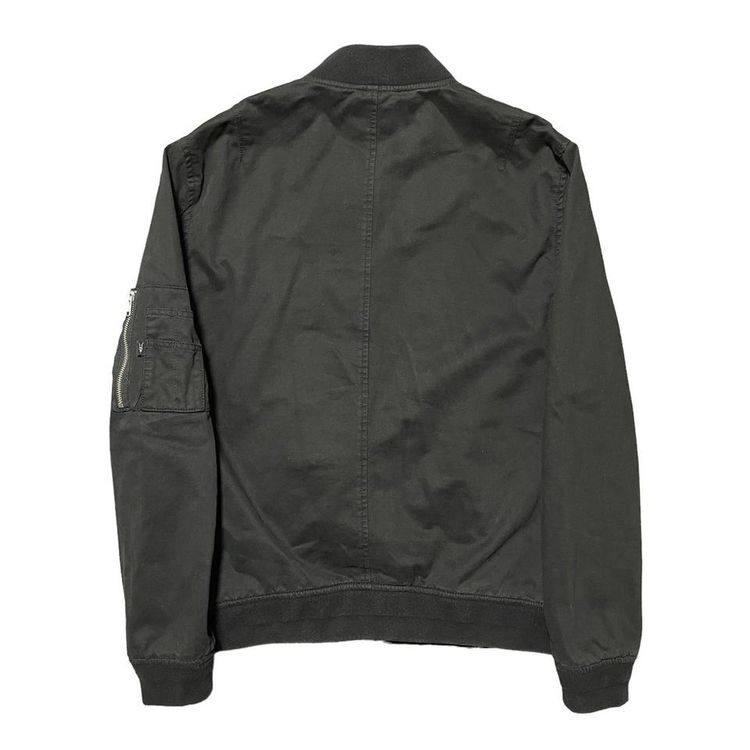 Allsaints Satta Bomber Jacket Black Full Zip Pockets Casual Coat Mens Size Large image 8