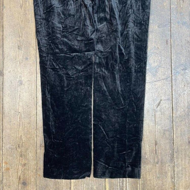 Ralph Lauren Polo Trousers Chino Velvet 90s Straight Leg Pants, Black, Mens 36 image 8