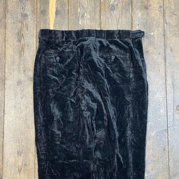 Ralph Lauren Polo Trousers Chino Velvet 90s Straight Leg Pants, Black, Mens 36 image 5