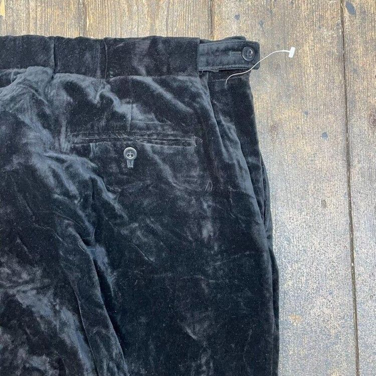 Ralph Lauren Polo Trousers Chino Velvet 90s Straight Leg Pants, Black, Mens 36 image 6