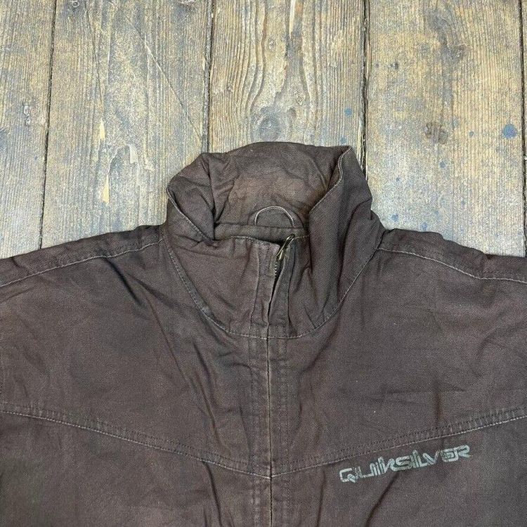 Quiksilver Bomber Jacket Vintage Full Zip Outdoor Casual Coat Brown, Mens Medium image 6