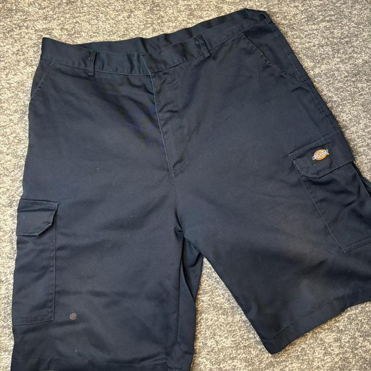 Mens navy Dickies workwear shorts image 1