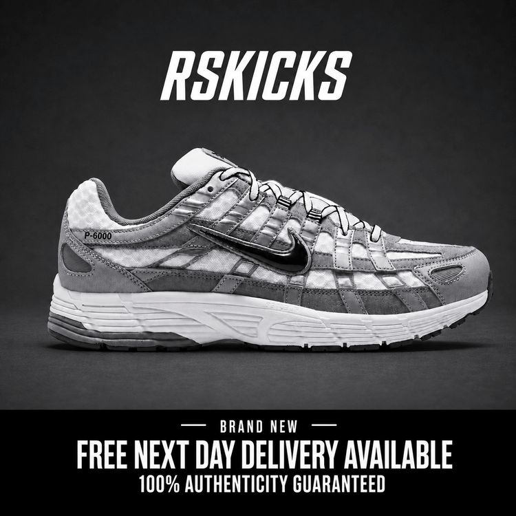 Nike P-6000 White Metallic Cool Grey Brand New