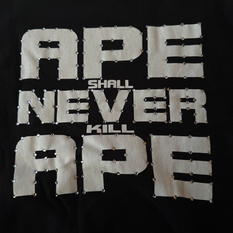 A Bathing Ape Swarovski Rhinestone Crystal Ape Shall Never Kill Ape Sweatshirt image 2