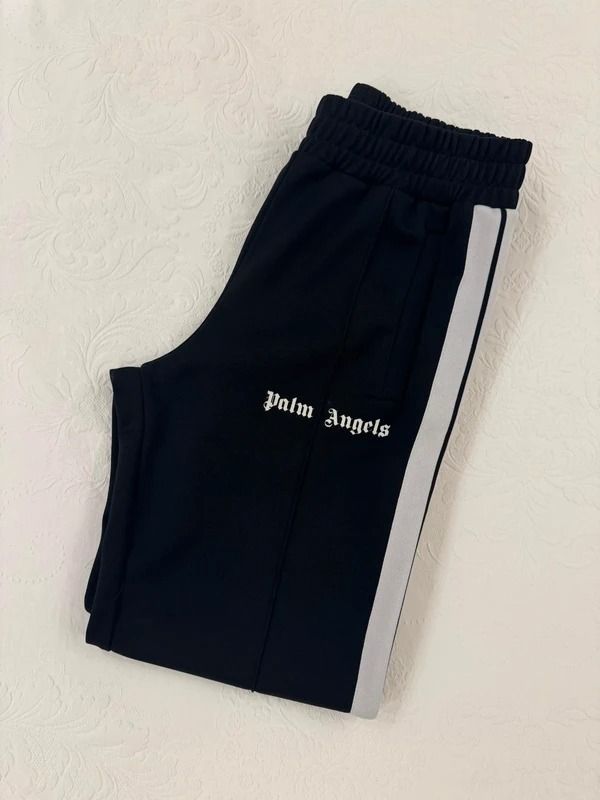 Palm Angels Black Track Pants With Side Stripes