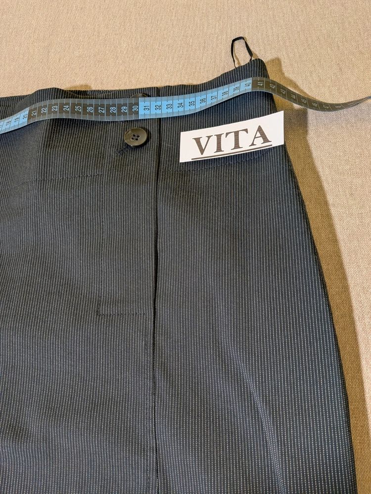 Completo Elegante Mango Suit Grigio Gessato Giacca EUR 40 Gonna EUR 42 / imagen 6
