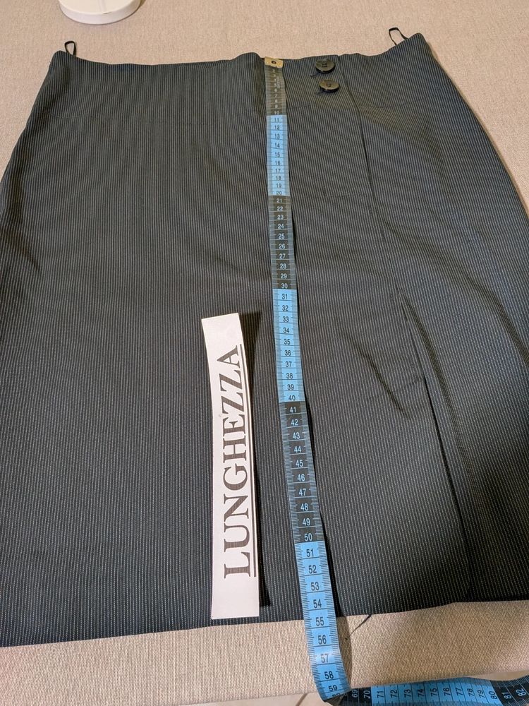 Completo Elegante Mango Suit Grigio Gessato Giacca EUR 40 Gonna EUR 42 / imagen 7